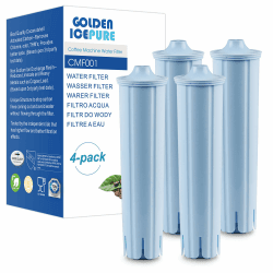 GOLDEN ICEPURE NSF-zertifizierter vollautomatischer Kaffeemaschinen-Wasserfilter-Ersatz für Jura® Blue Filterpatrone, kompatibel mit ENA®, Packung mit 4 (Nicht für E6, E8)