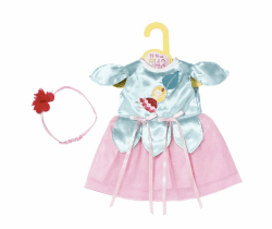 Dolly Moda Feenkleid, rosa Puppenkleid im Feen-Look mit Haarreif für 39-46 cm große Puppen, 871072 Zapf Creation