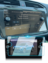 BIXUAN 8 zoll kompatibel mit VW Golf 7 7.5 Arteon 2 Tiguan 2016-2023 T-Roc B8 Passat Variant Displayschutzfolie Transparent 9H Gehärtetes Glas Schutz Navigation Schutzfolie GPS Navi Folie