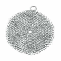 Fdit Gusseisen Reiniger Set 7"x 7" Edelstahl Kettenhemd Scrubber Reinigungsmittel für Skillet Pan Griddle
