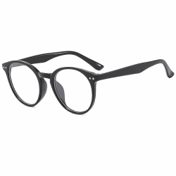 Long Keeper Blaulichtfilter Brille Damen Herren Retro Runde Runde Computerbrille Mindert Augenbelastung Blaufilter