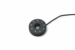 Pontec PondoStar LED Ring Compact, schwarz - Unterwasserbeleuchtung (IP68), warmweiße LEDs, Teich, Garten, Leuchtring für Wasserspiele