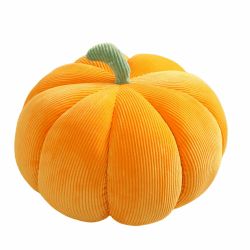 Herfair Kürbis-Überwurfkissen, 3D Plüsch Kürbis Dekokissen Kopfkissen, Halloween Kürbis Deko Kissen, Fotografie, Halloween dekoratives Kissen (gelb,35cm)