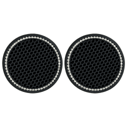 SWYSGS Auto Untersetzer, 2pcs 7 cm Universal Kristall Glitzer Auto Getränkehalter Untersetzer Hohe Temperaturbeständigkeit rutschfest Kaffee Tee Silikon Pad für Getränke Tasse(Schwarz und weiß)