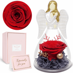 Yamonic Geschenke für Mama, Ewige Rose im Glas Mama Figur, Muttertagsgeschenke für Mama,Geburtstagsgeschenk für Mama,Geschenke für Töchter, Ewige Blume zum Muttertag,Mutter Geschenk