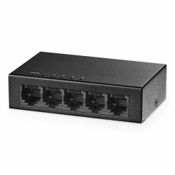 Binardat 5 Port Gigabit Ethernet Switch, 5 Ports 100/1000Mbps, Mini Größe Metallgehäuse Unmanaged Desktop | Wandmontage Plug and Play