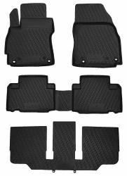 Walser XTR Gummi Fussmatten Auto kompatibel mit Mazda 5, 7-Sitzer (CW) 2010-Heute, 100% passgenaue Auto Fußmatten, robuste Universal Fußmatte Auto, Gummimatten Auto, Auto Fussmatten Gummi