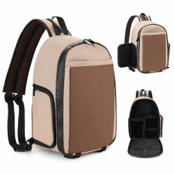 BAICLES DSLR-Kameratasche Fototasche für Spiegelreflex Wasserdicht Kamera Schutztasche Kamerarucksack Fotorucksack Gepolsterte Tasche(Khaki)