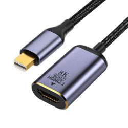 chenyang CY Mini DisplayPort auf HDMI Adapter,Mini DP DisplayPort 1.4 Source Stecker auf HDMI 2.0 Buchse Display 8K 60Hz UHD 4K Monitor Adapterkabel