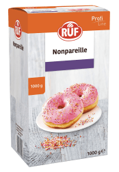 RUF Nonpareilles bunt, Zucker-Perlen, Streu-Dekor in bunten Farben, Mini Zucker-Kugeln zum Verzieren von Eis, Eiswaffel, Donuts, Tortendeko Großpackung 1x1000g