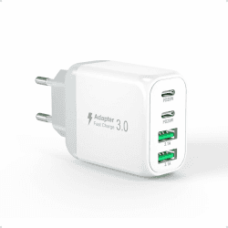 USB C Ladegerät, Cshare 40W USB Stecker Mehrfach 4 Port mit PD&QC3.0 Schnellladegerät, für iPhone 15/14 Pro Max/13/12/11/XR/Plus, iPad,Samsung Galaxy S23 S22 S21 Ultra,Tablet,Android,Handys Adapter