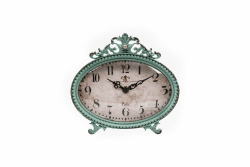 Creative beeinflußt Metall rustikal Retro Tisch Uhr, 15,8 cm, Aqua