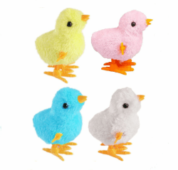 SIXIUDIA Ostern Aufzieh Huhn, 4 Stück Geschenk Geht für Kleine Junge Und Mädchen, Osterdeko Küken, küken Oster, Osterkorb Füllstoffe und Kindergeburtstage(Zufällige Farbe)
