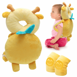 Gohytal Baby Kopfschutz, Verstellbare Baby Head Protector Kopfschutzkissen mit Knieschoner Baby für Baby Kinder 4-24 Monate Sicheres Krabbeln die Krabbeln Laufen Lernen Geschenke für Neugeborene Babys