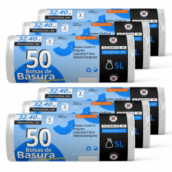 Müllbeutel, robust, für Mülltonnen, 5 l, auslaufsicher, ideal für Badezimmer, Büro oder Küche, geeignet für alle Arten von Abfällen, 32 x 40 cm, 300 Beutel, 5 l