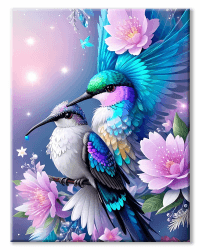 77iiAii Diamond Painting Erwachsene Groß 40x50cm, Diamond Painting Tiere, Diamant Painting Bilder Blumen für Geschenk Wohnzimmer und Schlafzimmer Wanddeko
