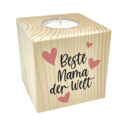 KATINGA Teelichthalter - toller Kerzenständer (Beste Mama der Welt)