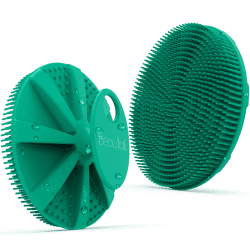 BEAUTAIL Silikon Körperbürste, Duschbürste aus Silikon, Sanfte Peeling Bürste Körper, Peelingbürste, Badebürste, Hygienischer als Luffa, für Frauen, Männer, empfindliche Haut, 1 Stück, Grün