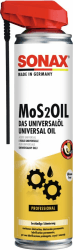 SONAX MoS2Oil Universalöl mit EasySpray (400 ml) Multifunktionsöl für alle Zwecke wie Rostlöser, Schmiermittel, Korrosionsschutz & Kriechöl| Art-Nr. 03394000