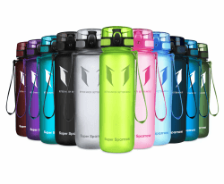 Super Sparrow Trinkflasche - Tritan Wasserflasche - 350ml, 500ml, 750ml, 1000ml - BPA-frei - Ideale Sportflasche - Sport, Wasser, Fahrrad, Fitness, Uni, Outdoor - Leicht, Nachhaltig 500 ml Frucht Grün