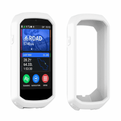 Olycism Silikon Schutzhülle kompatibel mit Garmin Edge 1050 Hülle Kompatibel mit Garmin Edge 1050 Schutzhülle Präzise Aussparungen Anti-Staub & Anti-Kratzer 1050 GPS-Fahrradzubehör weiß