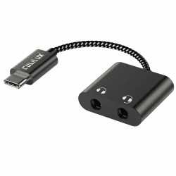 Cubilux USB C Kopfhörer Splitter, Typ C auf Zwei 3,5mm Klinke Verteiler für Samsung Galaxy S24/S23/S22/S21, Tab S9/S8/S7, Note 20/10, Z Fold/Flip 4/3/2, Pixel 7/6 Pro 7a 6a 5, Pixel Fold, Pixel Tablet