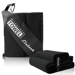 Microfaser Handtücher 2 Stück (160x80cm Groß Badetuch + 80x40cm Klein Hand Gesichtshandtuch) Sporthandtuch Fitness Handtuch Reisehandtuch Strandhandtuch für Sport Travel Yoga Camping Beach Gym