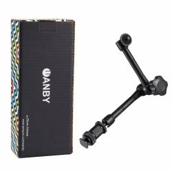 WANBY 11 Zoll Gelenkreibung Magischer Arm Verstellbar mit Heißer Schuhhalterung 1/4'' Stativschraube für DSLR Kamera Rig LCD Monitor LED Leuchten Blitzlicht (Arm)