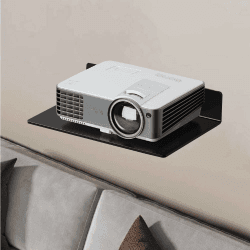 Schweberegal für Projektor, Projektor-Wandhalterung, hält bis zu DVD-Komponenten-Regal, perfekt für Projektor, WLAN-Router, Spielekonsole und Kabelbox, Wandhalterung, Regal, Lautsprecher-Wandhalterung