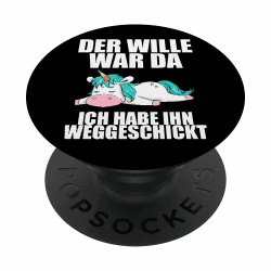 PopSockets Lustig Spruch Einhorn Mitarbeiterin Arbeitskollege Kollegin PopSockets PopGrip: Ausziehbarer Sockel und Griff für Handys/Tablets mit Tauschbarem Top