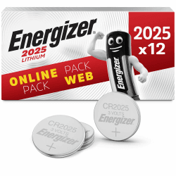 Energizer CR2025 Batterien, Lithium Knopfzelle, 12 Stück Amazon Exklusiv