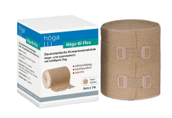 Höga Bi-Flex Sportbinde,dauerelastische Kompressionsbinde längs- und quer elastisch - 8 cm x 7 m gedehnt