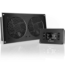 AC Infinity AIRPLATE T7, leises Kühllüftersystem 12" (30 cm) mit Thermostatsteuerung, für Heimkino-AV-Schränke