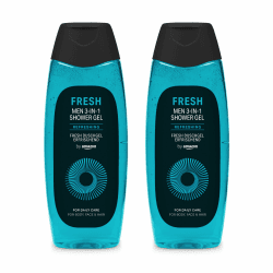 by Amazon Fresh 3in1 Duschgel, für Herren, 2 x 500 ml