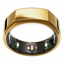 OURA Gen3 Heritage Smart-Ring - Größe 8, Gold | Wearable für Schlaf-, Herzfrequenz- und Fitnesstracking - Bis zu 7 Tage Akkulaufzeit - Kompatibel mit iOS/Android - Bestimme Deine Größe vor dem Kauf