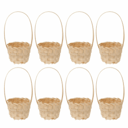 Alipis 8st Blumenkorb Wicker Basket Small Flower Girl Basket Hochzeitskörbe Blumenmädchen Körbe Tisch Körbe Blumenkinder Geschenkkorb Leer Kopfkissen Saftig Brautjungfer