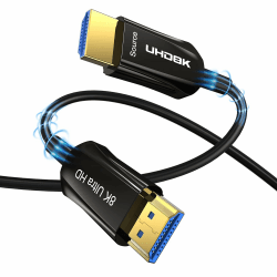 DGHUMEN Glasfaser HDMI Kabel 5Meter, 48Gbps High Speed HDMI 2.1 Kabel Unterstützt 8K@60Hz 4K@120Hz HDR eARC HDCP2.3 Dolby 8K Glasfaserkabel Kompatible für PS5 HDTV Soundbar TV-Box Projektor
