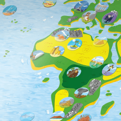 Weltkarte für Kinder | AWESOME MAPS | Verschenke die Karte zum Lernen & Entdecken - 97,5 x 56cm Poster (Kids Map)