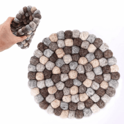 YUNYODA Filzuntersetzer Rund für Gläser, Design Filz Untersetzer Rund Durchmesser 20cm, Tischuntersetzer Untersetzer Gläser für Getränke, Bar, Tassen, Glas, Tischuntersetzer Filzuntersetzer