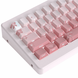 Keycaps PBT Custom Keycap 135 Tasten Pink Gradient Keycaps Set Letter Side Engraved Transparent Cherry Profil Tastenkappe für ISO Layout Cherry MX Switches Mechanische Tastaturen