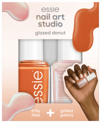 Essie nail art studio Set glazed donut (Nagellack 824 frilly lilies, special effects Nagellack 17 gilded galaxy)