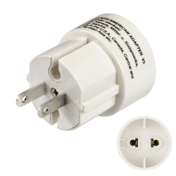 Hama Reisestecker USA Typ A (Adapter für Amerika, Japan, Kanada, Brasilien, Thailand, geeignet für Geräte mit Euro- oder Konturenstecker)