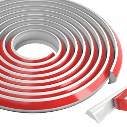 LUPATDY 3 Meter Zierleisten Selbstklebend Deckenleisten,Deckenleisten Selbstklebend, Flexible Zierleisten Selbstklebend,Selbstklebendes Silikonmaterial für Wandfliesen und Deckenränder(27mm x 20mm)