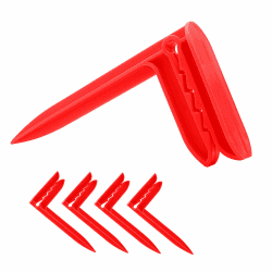 4 Stück Heringe für Strandtuchklammern – Clips für Strandtücher zur Befestigung – ideal für Strand, Reisen, Camping oder Picknick, Strand-Heringe – Halteklammern (rot)