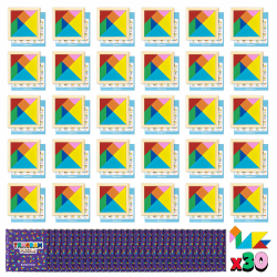 Tangram Kinder Mitgebsel Kindergeburtstag Gastgeschenke 30 Stück – BONNYCO | Tangram Puzzle Kleine Geschenke für Kinder | Give Aways Kindergeburtstag Mitgebsel Set | Pinata Füllung Mini Spielzeug