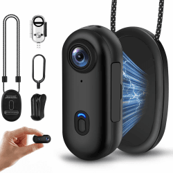 Lottsall Action Cam 64GB - 4K Mini-Kamera mit Freihand-POVs, 30m Wasserdicht, APP-Videoclip, Magnetisch, 120° Weitwinkel, 150 min Akku, Kleine Kamera für Vlogs, Reisen, Outdoor, Helmkamera
