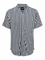 ONLY & SONS Herren Onswayne Ss Striped Viscose Shirt Noos Freizeithemd