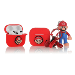 Derhom Airpods 3 Schutzhülle aus Silikon, lustig, niedlich, modisch, weich, Comic-Motiv, kompatibel mit Apple Airpods 3, mit Schlüsselanhänger [Cartoon mit Puppenserie] (MairoC)