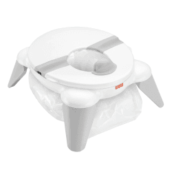 Fisher-Price HBM74-2-in-1 Reisetöpfchen und Toilettensitz – tragbares Trainingstöpfchen mit abnehmbarem Toilettenbrillenaufsatz für Babys und Kleinkinder