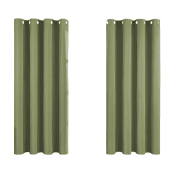 MRTREES Vorhang Blickdicht Gardinen Thermovorhang mit Ösen Verdunklungsvorhang Ösenschal Vorhänge Kurz Modern 160×140cm(H×B) Grün 2er Set für Hotels Büros Wohnzimmer Schlafzimmer Kinderzimmer H160 x B140 cm (2er Pack) Grün
